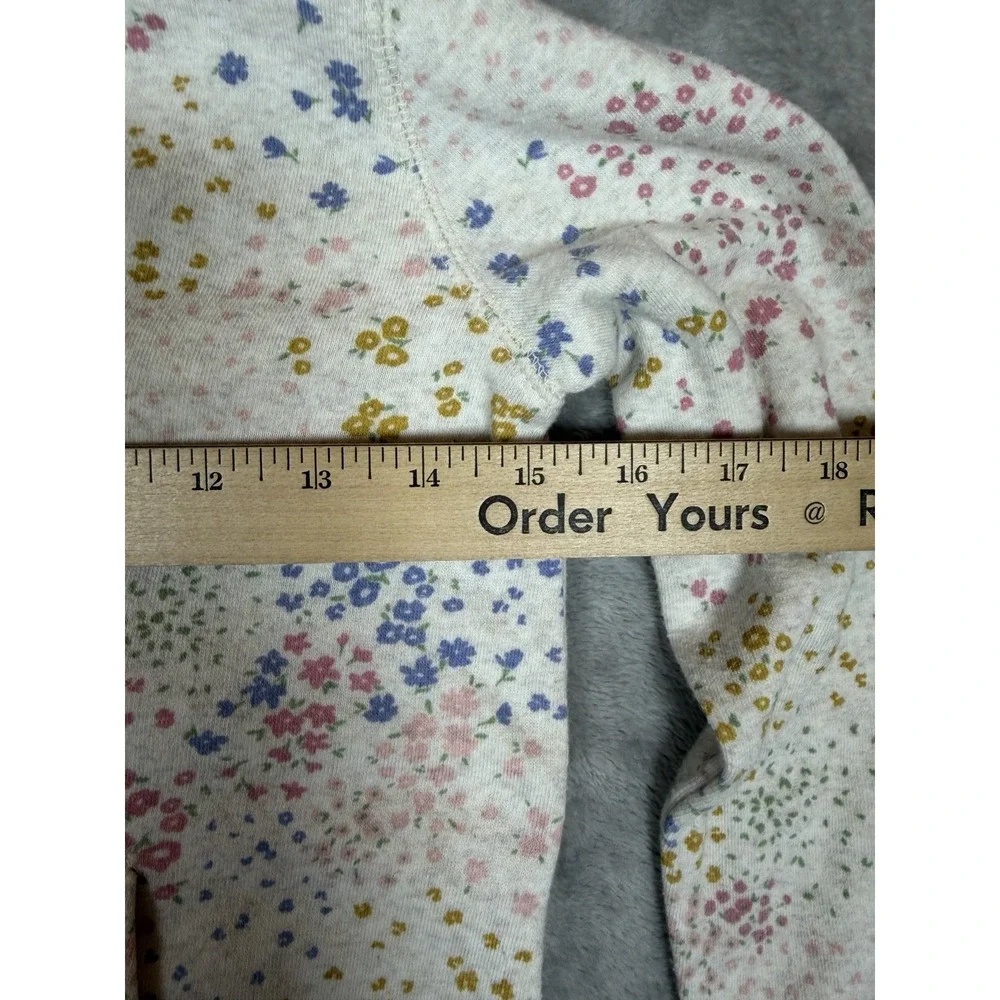 OshKosh B'gosh Girls 8 Floral Full Zip Hoodie Sweatshirt Cottagecore Flowers